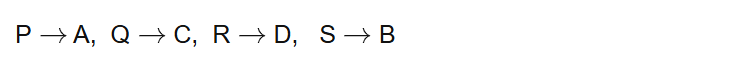 P A, Q C, R D, S B