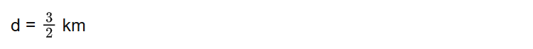 d = km