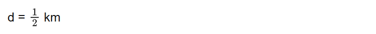 d = km
