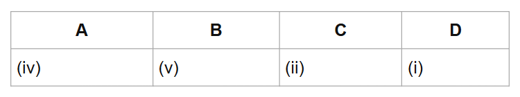 A
B
C
D
(iv)
(v)
(ii)
(i)