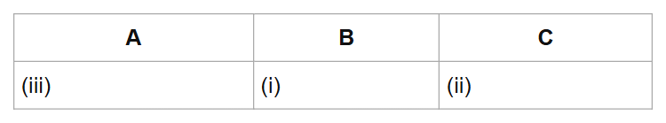 A
B
C
(iii)
(i)
(ii)