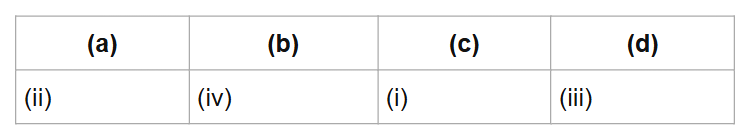 (a)
(b)
(c)
(d)
(ii)
(iv)
(i)
(iii)