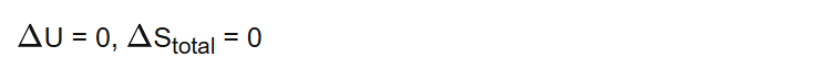 U = 0, Stotal = 0