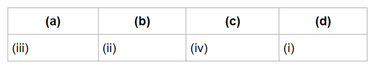 (a)
(b)
(c)
(d)
(iii)
(ii)
(iv)
(i)