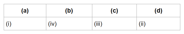 (a)
(b)
(c)
(d)
(i)
(iv)
(iii)
(ii)