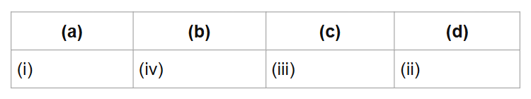 (a)
(b)
(c)
(d)
(i)
(iv)
(iii)
(ii)