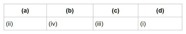 (a)
(b)
(c)
(d)
(ii)
(iv)
(iii)
(i)