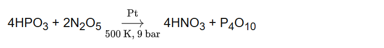 4HPO3 + 2N2O5 4HNO3 + P4O10