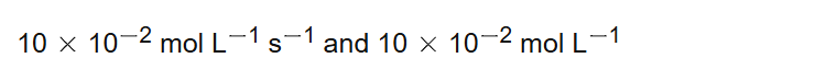 10 102 mol L1 s1 and 10 102 mol L1