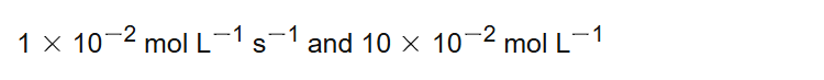 1 102 mol L1 s1 and 10 102 mol L1