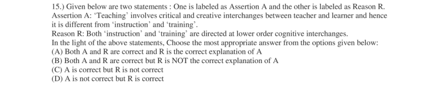 Read the question and choices in the excerpt. Choose A/B/C/D for the first/second/third/fourth option shown.