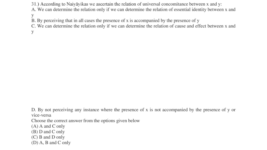Read the question and choices in the excerpt. Choose A/B/C/D for the first/second/third/fourth option shown.