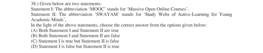 Read the question and choices in the excerpt. Choose A/B/C/D for the first/second/third/fourth option shown.