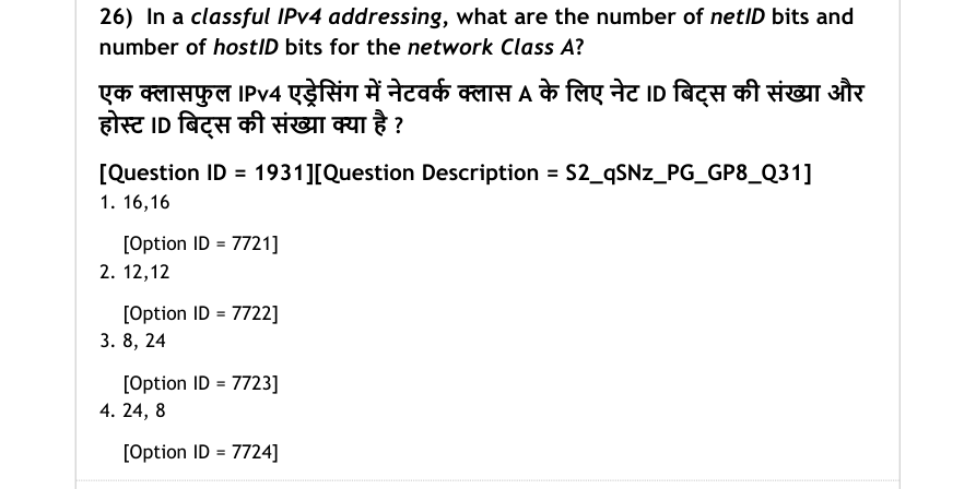Read the question and choices in the excerpt. Choose A/B/C/D for the first/second/third/fourth option shown.