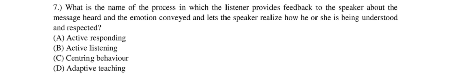 Read the question and choices in the excerpt. Choose A/B/C/D for the first/second/third/fourth option shown.