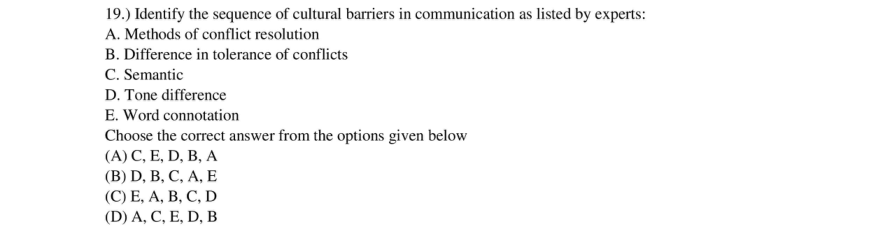Read the question and choices in the excerpt. Choose A/B/C/D for the first/second/third/fourth option shown.