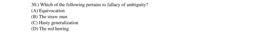 Read the question and choices in the excerpt. Choose A/B/C/D for the first/second/third/fourth option shown.