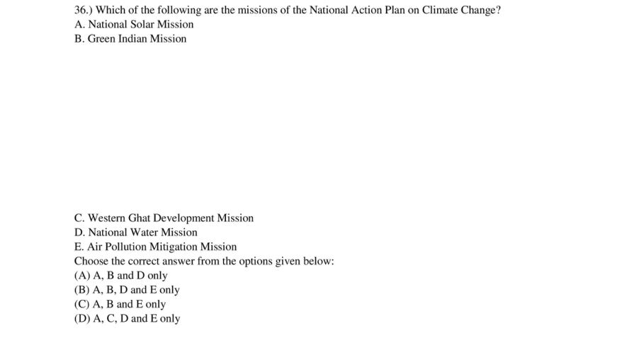 Read the question and choices in the excerpt. Choose A/B/C/D for the first/second/third/fourth option shown.