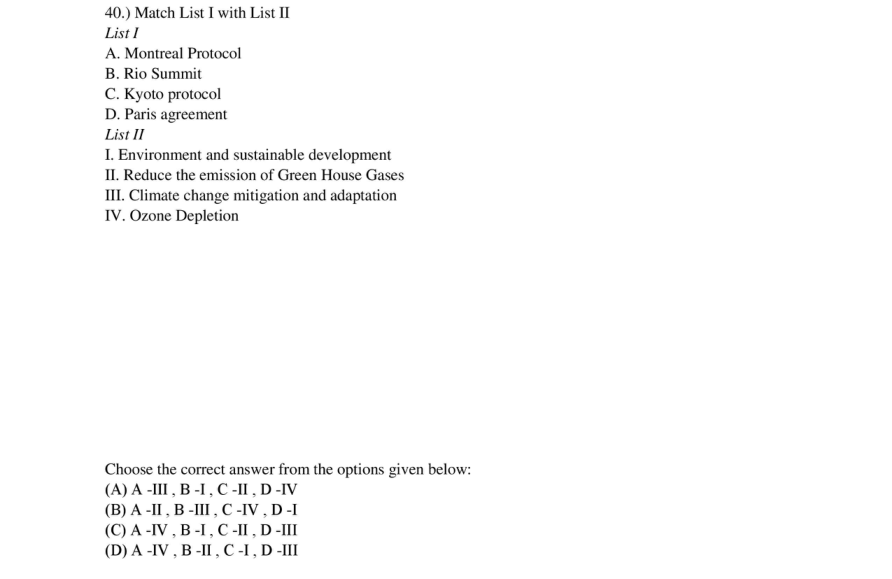 Read the question and choices in the excerpt. Choose A/B/C/D for the first/second/third/fourth option shown.