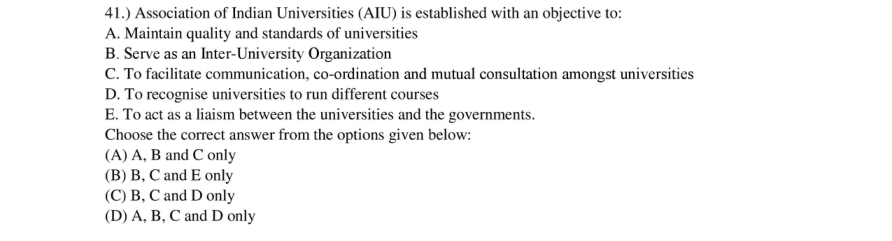 Read the question and choices in the excerpt. Choose A/B/C/D for the first/second/third/fourth option shown.