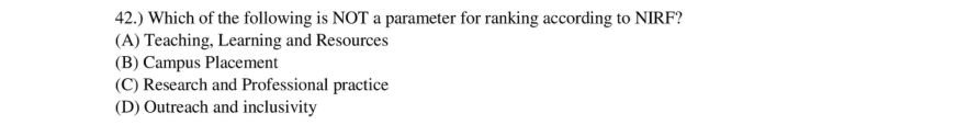 Read the question and choices in the excerpt. Choose A/B/C/D for the first/second/third/fourth option shown.