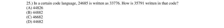 Read the question and choices in the excerpt. Choose A/B/C/D for the first/second/third/fourth option shown.