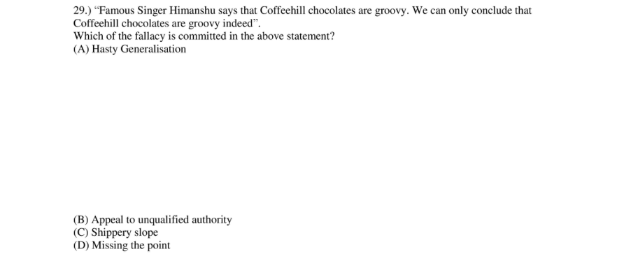 Read the question and choices in the excerpt. Choose A/B/C/D for the first/second/third/fourth option shown.