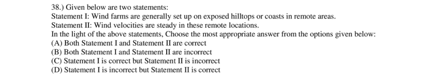 Read the question and choices in the excerpt. Choose A/B/C/D for the first/second/third/fourth option shown.