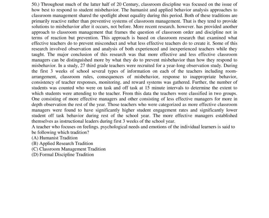 Read the question and choices in the excerpt. Choose A/B/C/D for the first/second/third/fourth option shown.