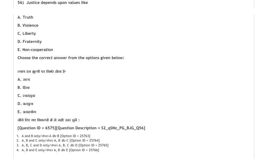 Read the question and choices in the excerpt. Choose A/B/C/D for the first/second/third/fourth option shown.
