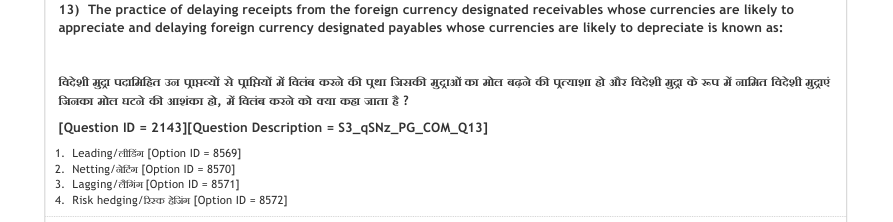 Read the question and choices in the excerpt. Choose A/B/C/D for the first/second/third/fourth option shown.