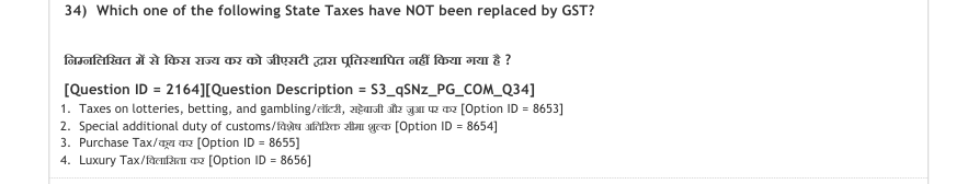 Read the question and choices in the excerpt. Choose A/B/C/D for the first/second/third/fourth option shown.