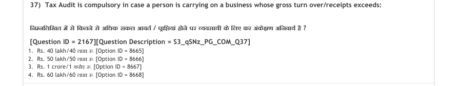 Read the question and choices in the excerpt. Choose A/B/C/D for the first/second/third/fourth option shown.