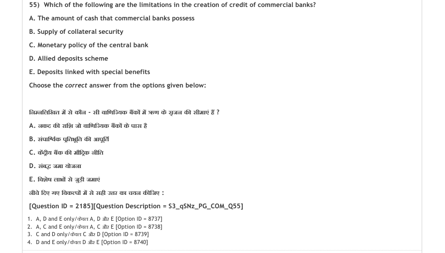 Read the question and choices in the excerpt. Choose A/B/C/D for the first/second/third/fourth option shown.