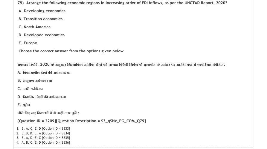 Read the question and choices in the excerpt. Choose A/B/C/D for the first/second/third/fourth option shown.
