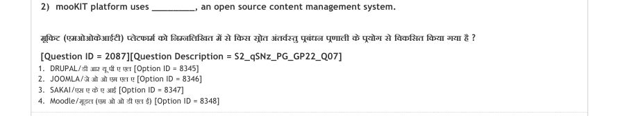 Read the question and choices in the excerpt. Choose A/B/C/D for the first/second/third/fourth option shown.