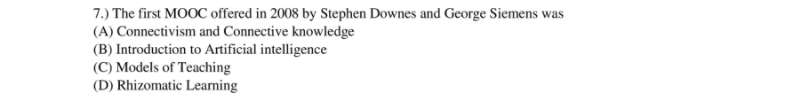 Read the question and choices in the excerpt. Choose A/B/C/D for the first/second/third/fourth option shown.