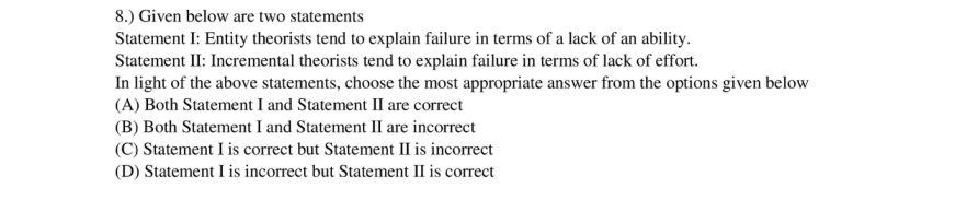 Read the question and choices in the excerpt. Choose A/B/C/D for the first/second/third/fourth option shown.