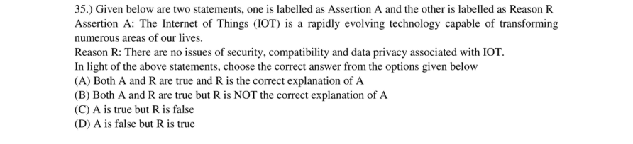 Read the question and choices in the excerpt. Choose A/B/C/D for the first/second/third/fourth option shown.