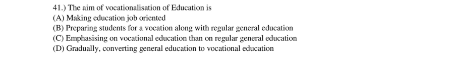 Read the question and choices in the excerpt. Choose A/B/C/D for the first/second/third/fourth option shown.