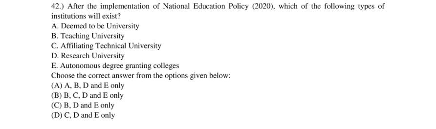 Read the question and choices in the excerpt. Choose A/B/C/D for the first/second/third/fourth option shown.