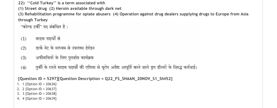 Read the question and choices in the excerpt. Choose A/B/C/D for the first/second/third/fourth option shown.