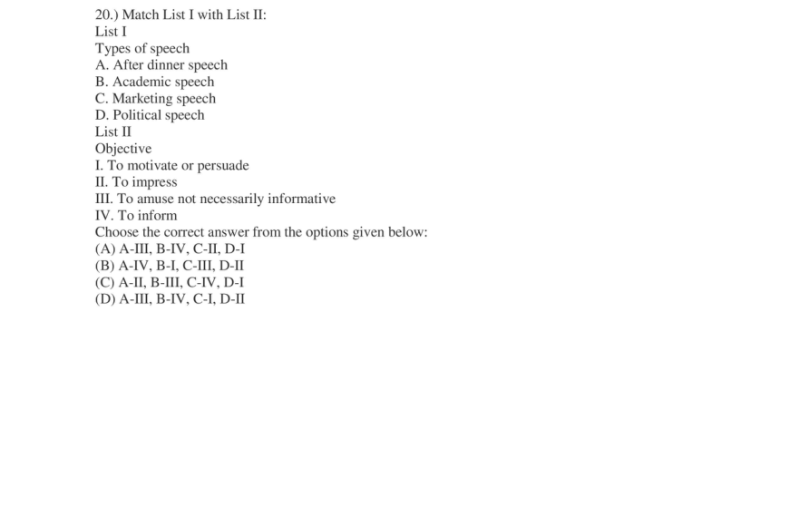 Read the question and choices in the excerpt. Choose A/B/C/D for the first/second/third/fourth option shown.