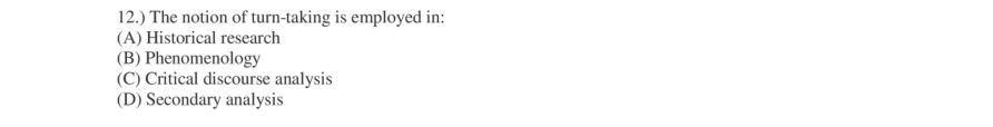 Read the question and choices in the excerpt. Choose A/B/C/D for the first/second/third/fourth option shown.