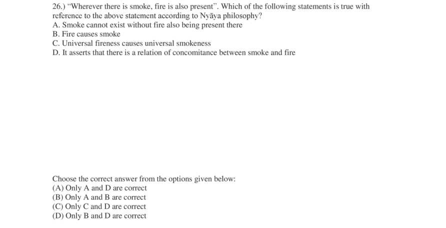 Read the question and choices in the excerpt. Choose A/B/C/D for the first/second/third/fourth option shown.