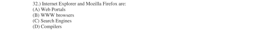Read the question and choices in the excerpt. Choose A/B/C/D for the first/second/third/fourth option shown.