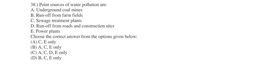 Read the question and choices in the excerpt. Choose A/B/C/D for the first/second/third/fourth option shown.
