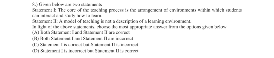 Read the question and choices in the excerpt. Choose A/B/C/D for the first/second/third/fourth option shown.