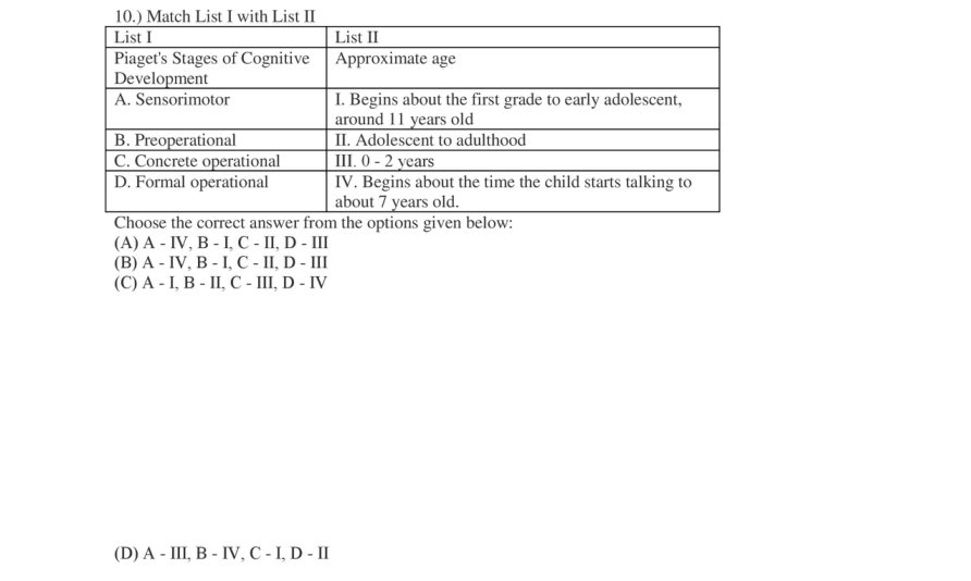 Read the question and choices in the excerpt. Choose A/B/C/D for the first/second/third/fourth option shown.