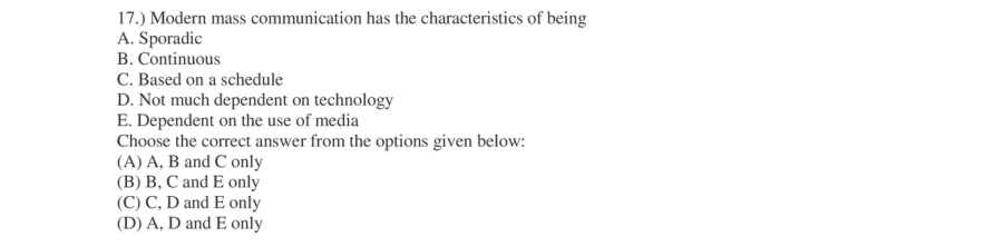 Read the question and choices in the excerpt. Choose A/B/C/D for the first/second/third/fourth option shown.